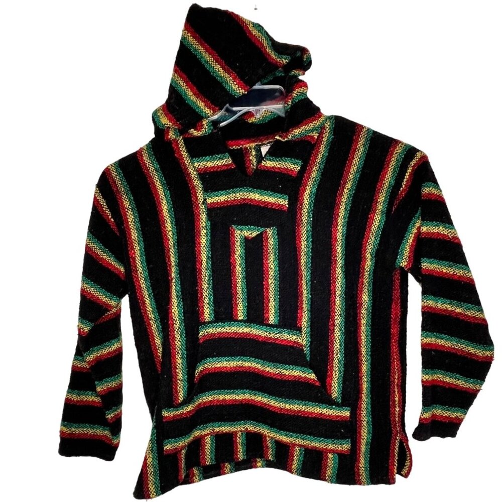 Echo Naturals Large Recycled Fiber Hoodie Mexican Baja Pullover 2d
